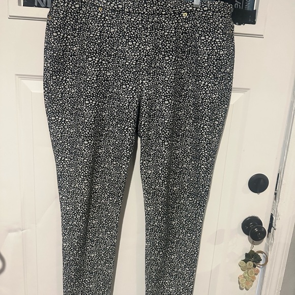 MICHAEL Michael Kors Black and White Straight Leg Pants - Picture 2 of 6